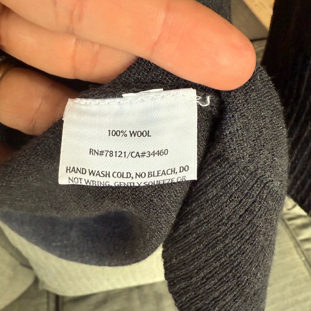 Eileen Fisher Deep Gray Lightweight Wool Cardigan XS - Picture 5 of 8